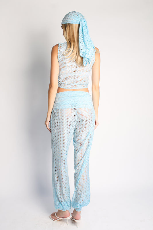 Alexa Blue Balloon Pant Set / MADE TO ORDER
