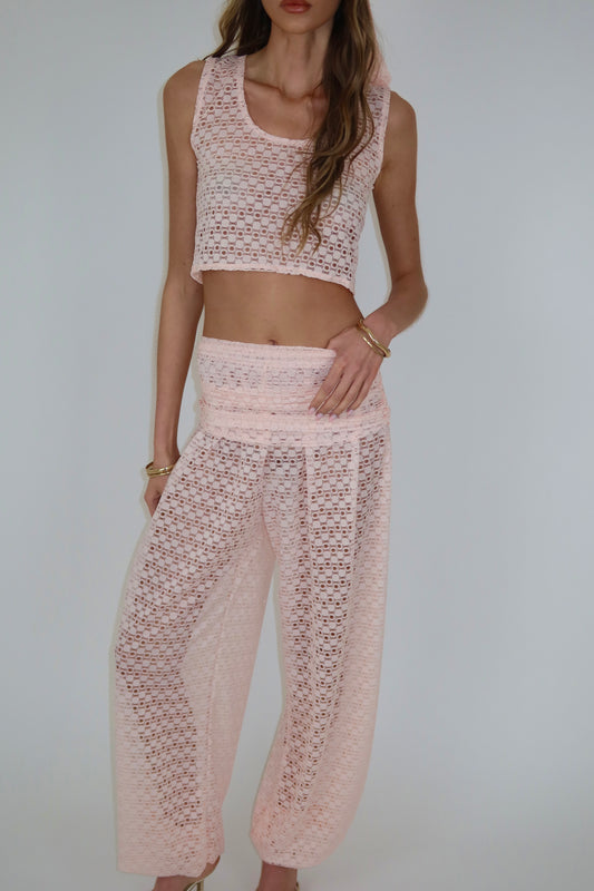 Alexa Pink Balloon Pant Set / MADE TO ORDER