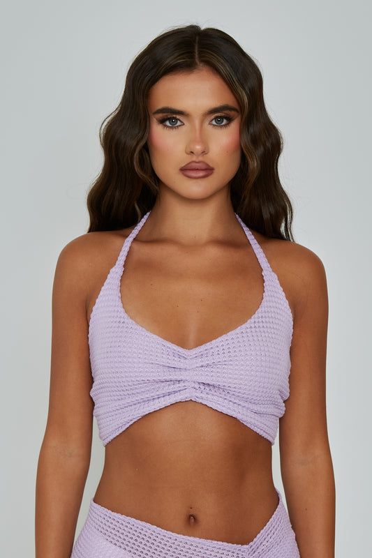 Ella Lilac Halter Top / MADE TO ORDER