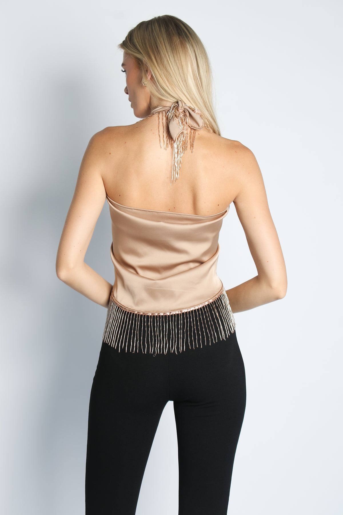Gaia Silk Beaded Multiway Top / MADE TO ORDER