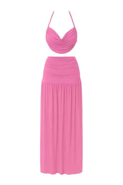 Belle Pink Mesh Maxi Set / MADE TO ORDER