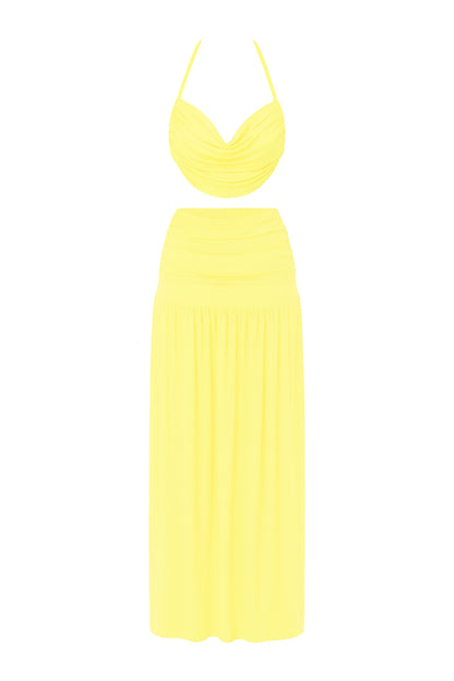 Holly Yellow Mesh Maxi Set / MADE TO ORDER