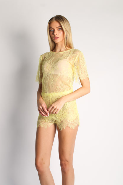 Yellow Lace Set / IN STOCK