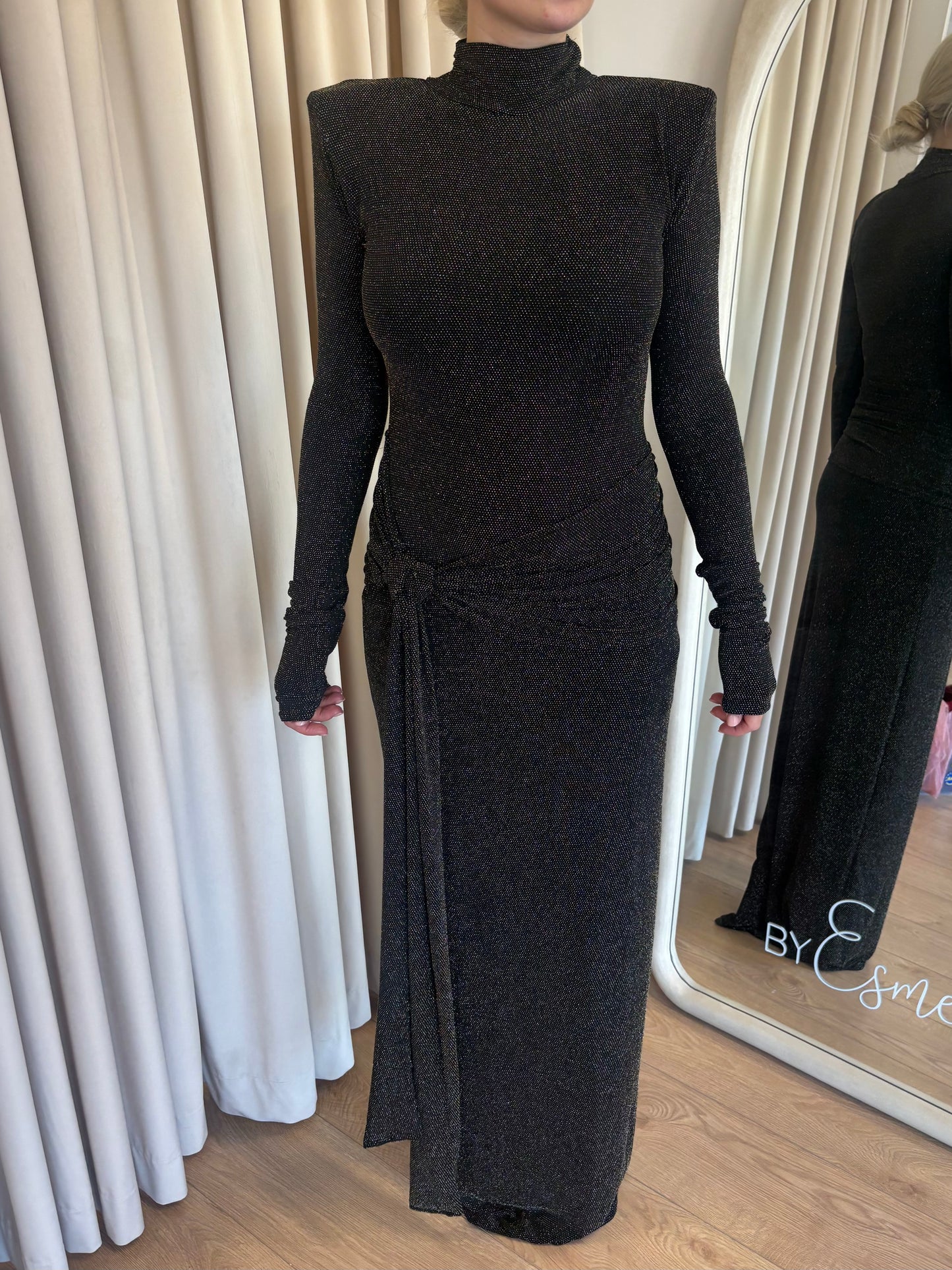 Black Sparkle Maxi Gown / IN STOCK
