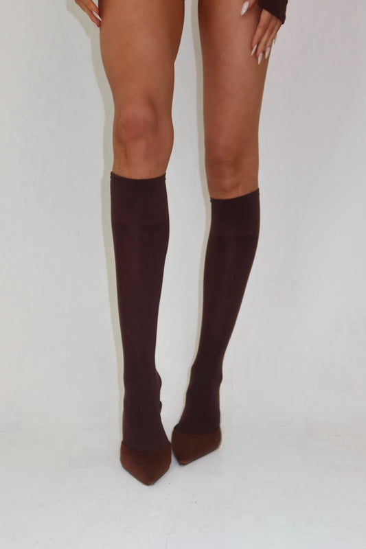 Knee Socks Brown / MADE TO ORDER
