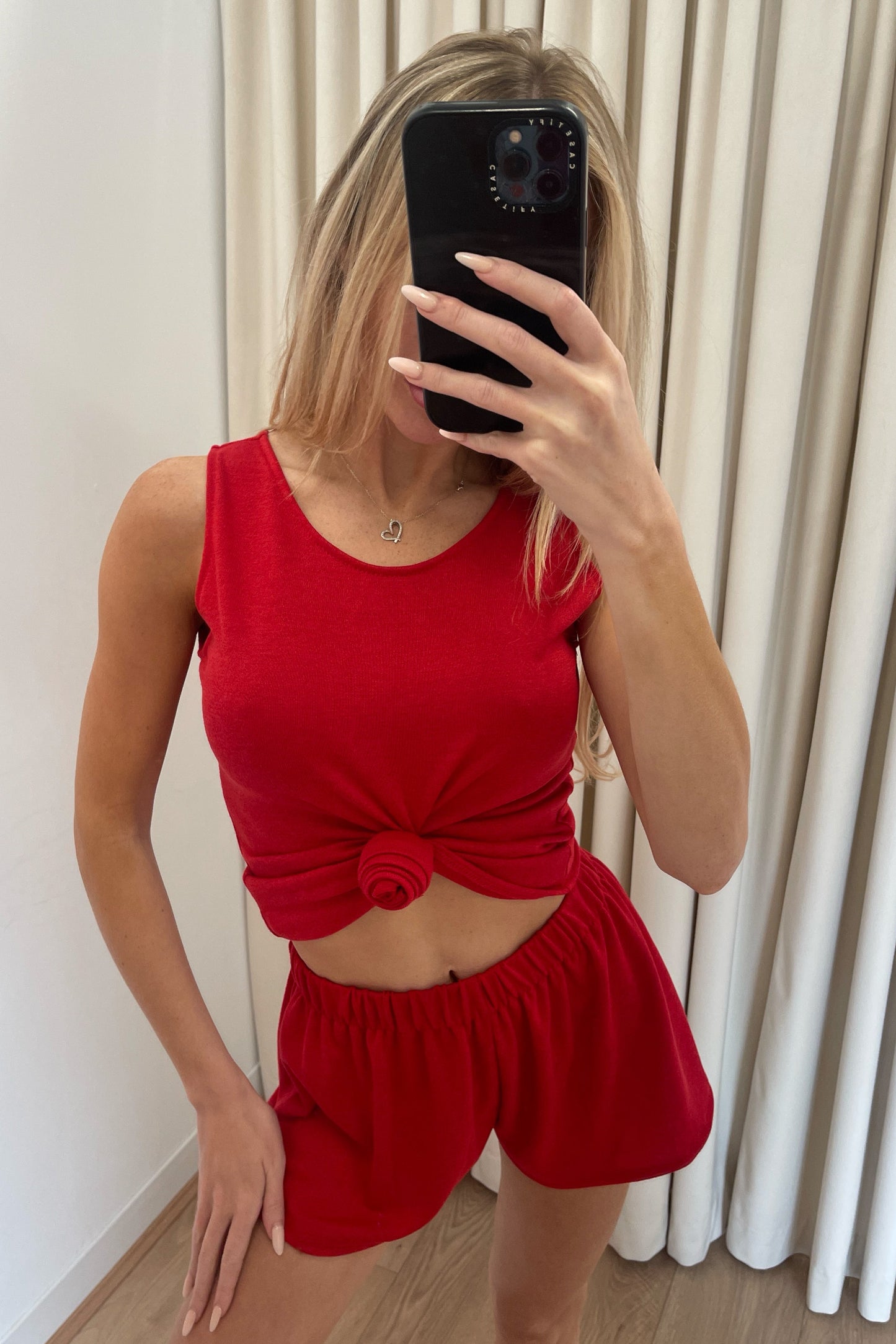 Kaia Red Knit Set / MADE TO ORDER