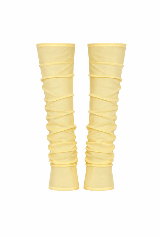 Mesh Leg Warmer Lemon / MADE TO ORDER
