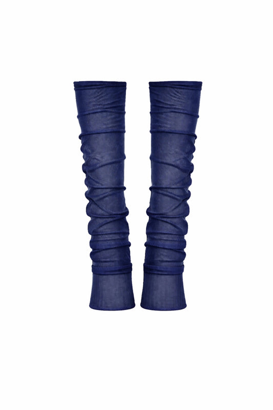 Mesh Leg Warmer Navy / MADE TO ORDER