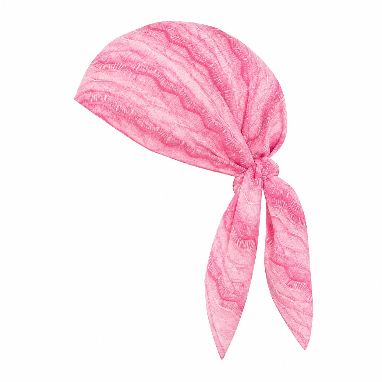 Pink Zigzag Headscarf / MADE TO ORDER