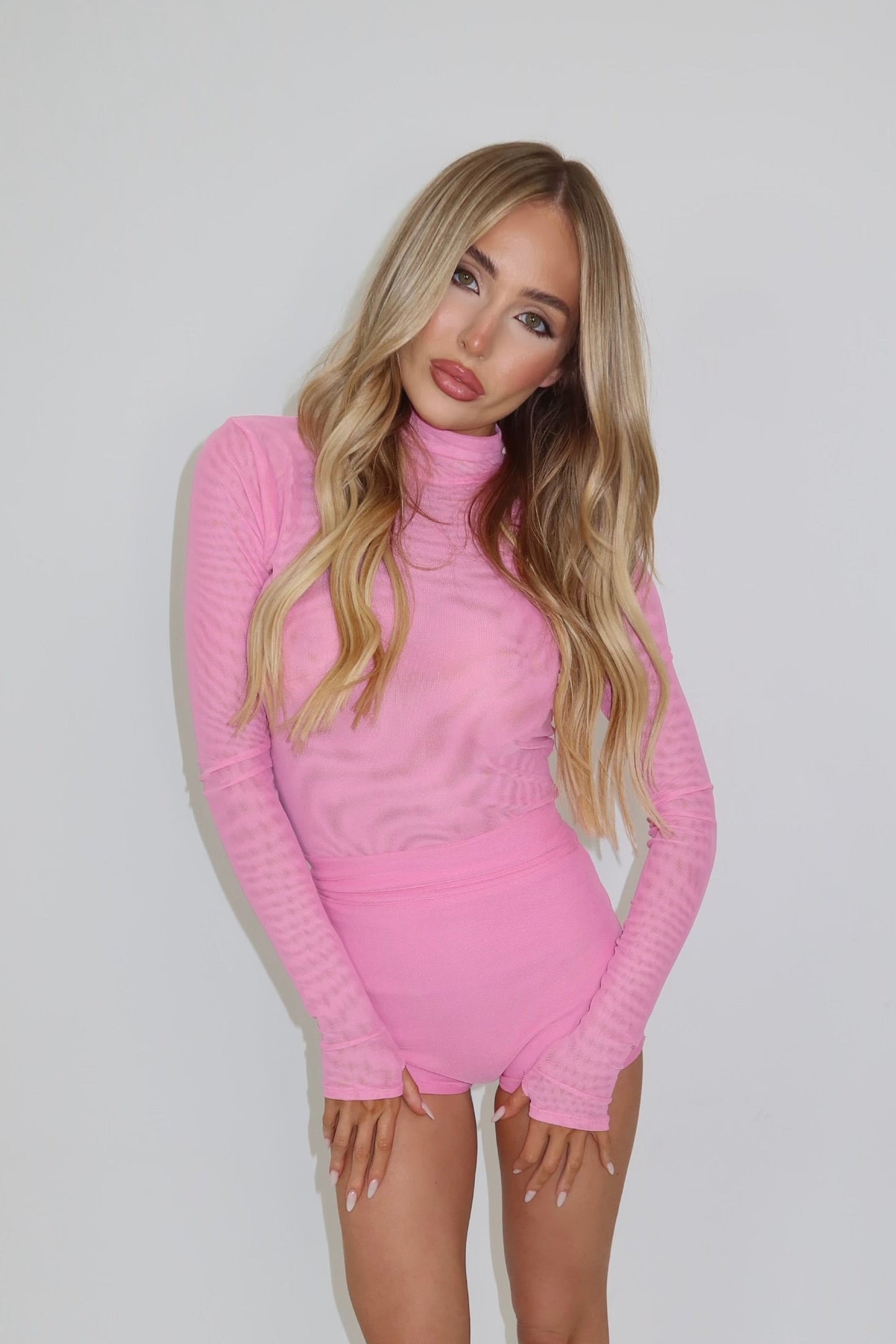 Candy Pink Mesh Top Only / MADE TO ORDER