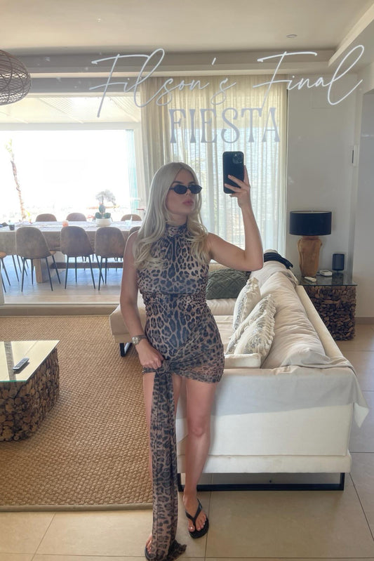 Dolci Leopard Swimsuit & Sarong / MADE TO ORDER