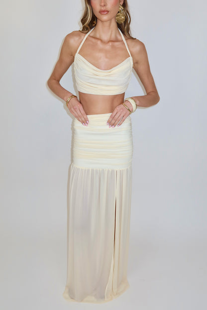 Belle Cream Mesh Maxi Set / MADE TO ORDER