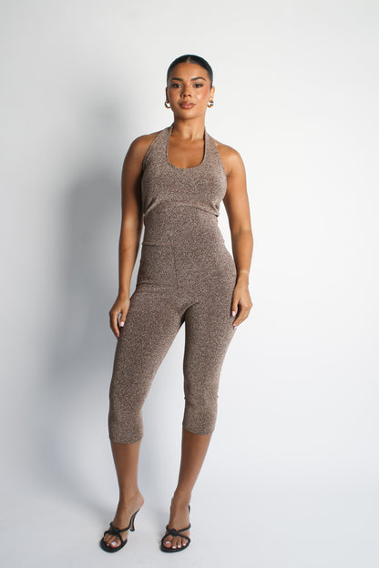 Capri Sparkle Champagne Catsuit / MADE TO ORDER