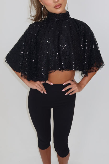 Crystal Cape & Capri Pant Set / MADE TO ORDER