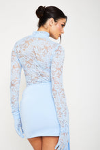 Load image into Gallery viewer, Kylie Baby Blue Lace Top With Removable Gloves / PRE ORDER