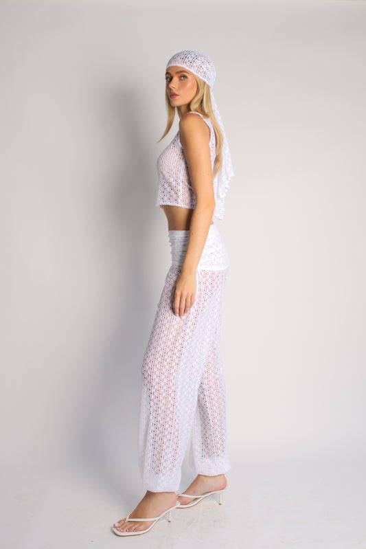 Alexa White Balloon Pant Set / MADE TO ORDER