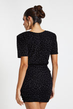 Load image into Gallery viewer, Iris Cropped Black Leopard Flower Co Ord / PRE ORDER