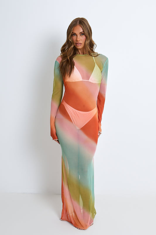 Olivia Ombre Mesh Maxi Dress / PRE ORDER