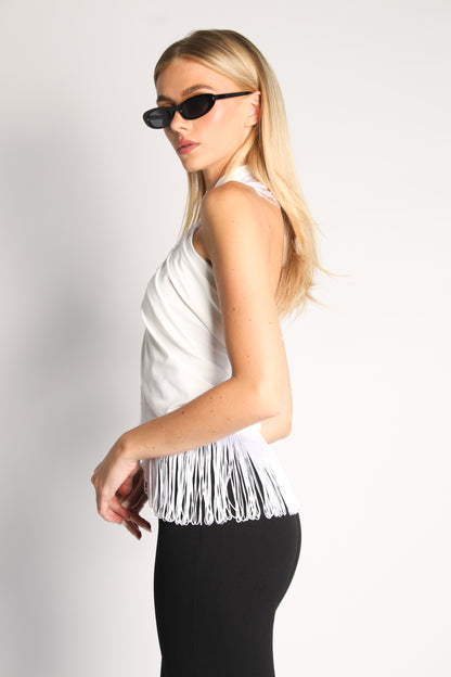 Vienna Ivory Tassel Fringe Multiway Top / MADE TO ORDER