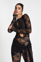 Load image into Gallery viewer, Yasmine Cut Out Lace Catsuit &amp; Skirt / IN STOCK