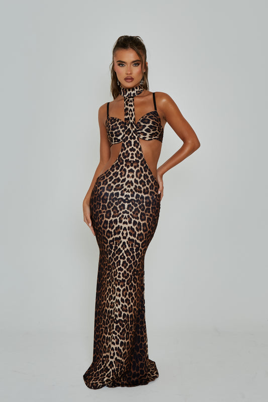Giselle Leopard Cut Out Maxi / PRE ORDER