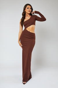 Courtney Chocolate Brown Cut Out Maxi / PRE ORDER