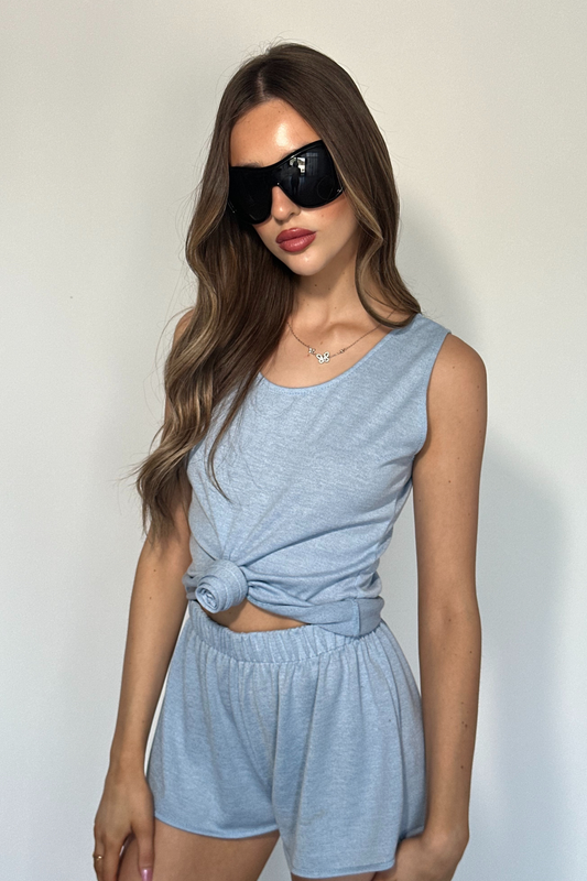 Kaia Blue Knit Set / MADE TO ORDER