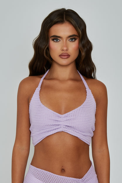 Ella Lilac Halter Top / PRE ORDER