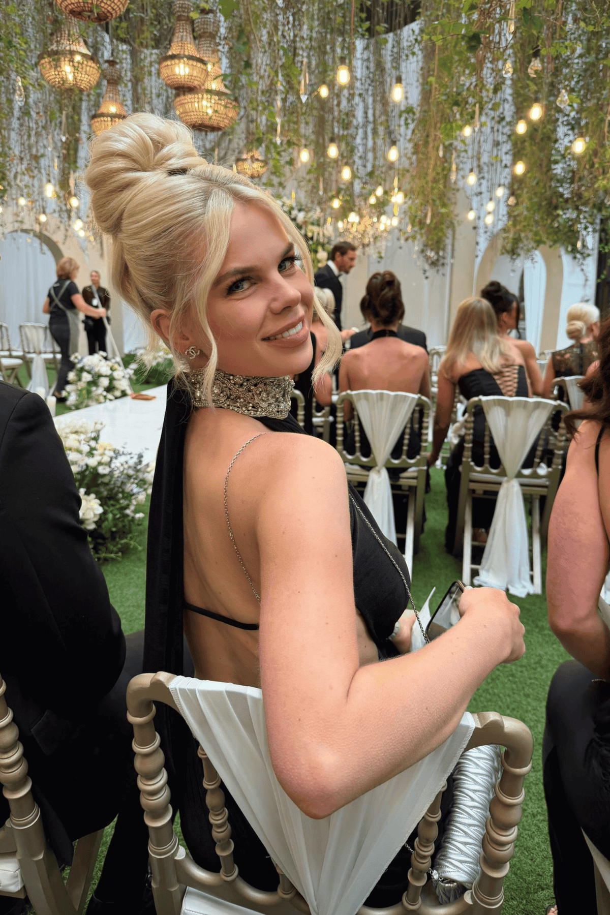 ‘Jess’ Diamanté Black Gown
