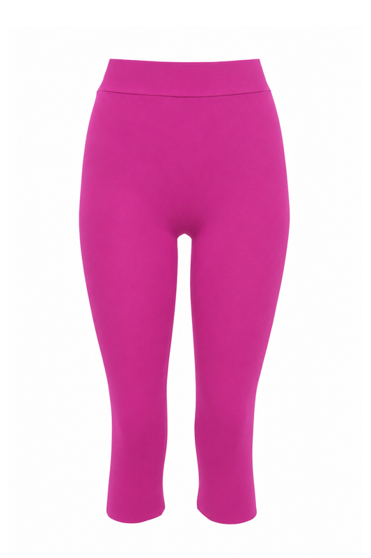 Pink Thick Stretch Capri Pants / MADE TO ORDER