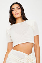 Load image into Gallery viewer, Ava Cream Cropped T Shirt / PRE ORDER