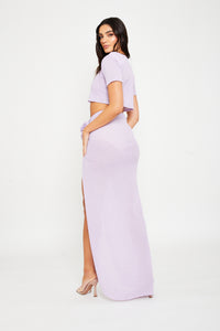 Isla Lilac Flower Maxi Skirt / PRE ORDER